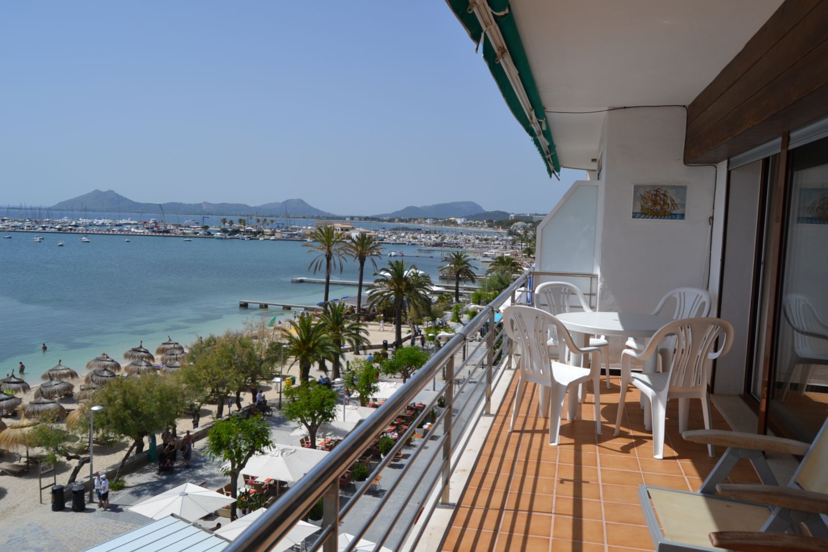Cristina stunning sea view holiday apartment on the Pinewalk Puerto Pollensa Mallorca