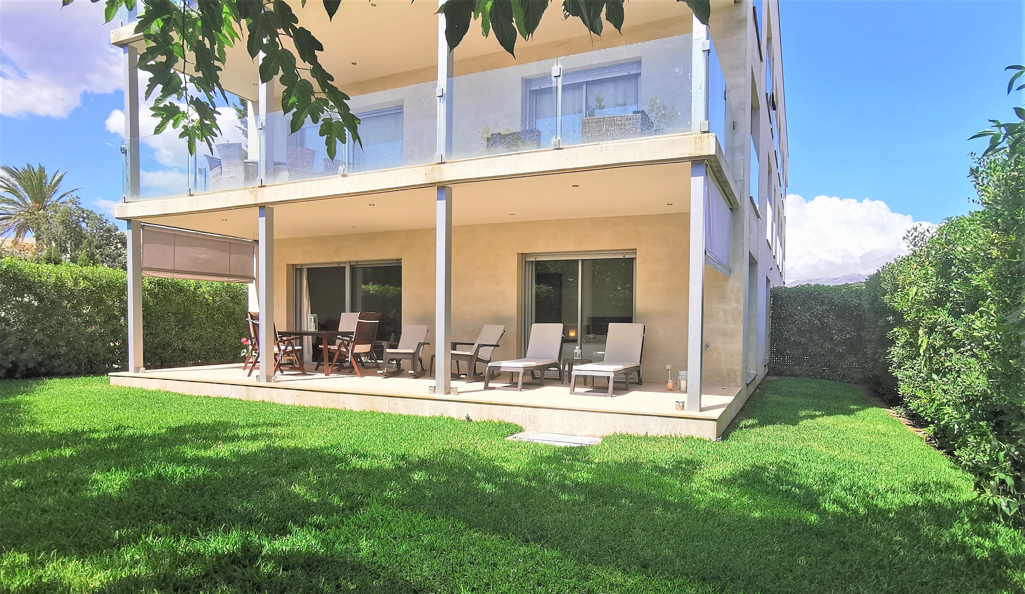 Ground floor apartment with private garden and communal pool for sale