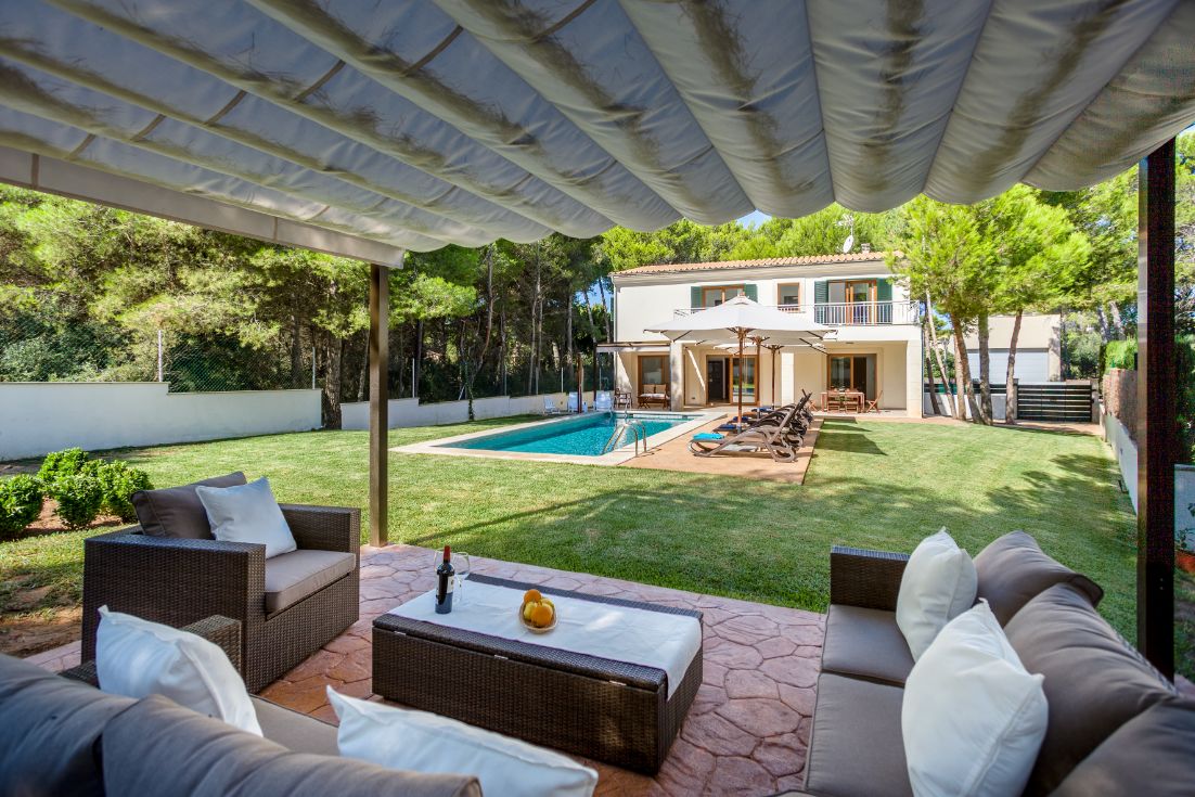 Luxury holiday villa rental at Mal Pas beach Alcudia Mallorca