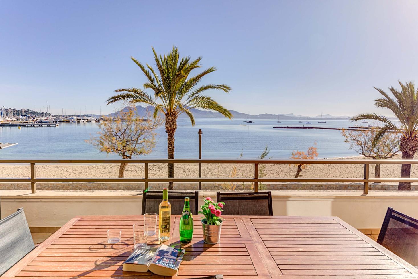 seafront holiday apartment in Puerto Pollensa